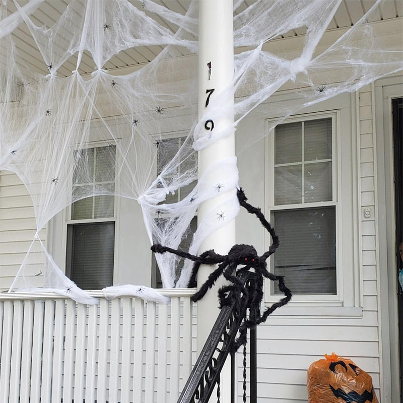 Artificial Stretchy Cobweb Halloween Decoration - Image 1