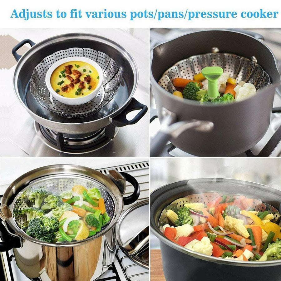 Stainless Steel Foldable Steamer Basket - Image 2