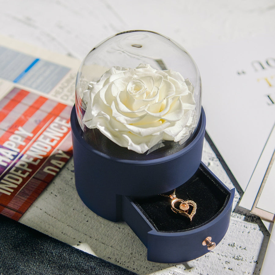 Natural Eternal Rose Necklace Jewelry Box - Image 3