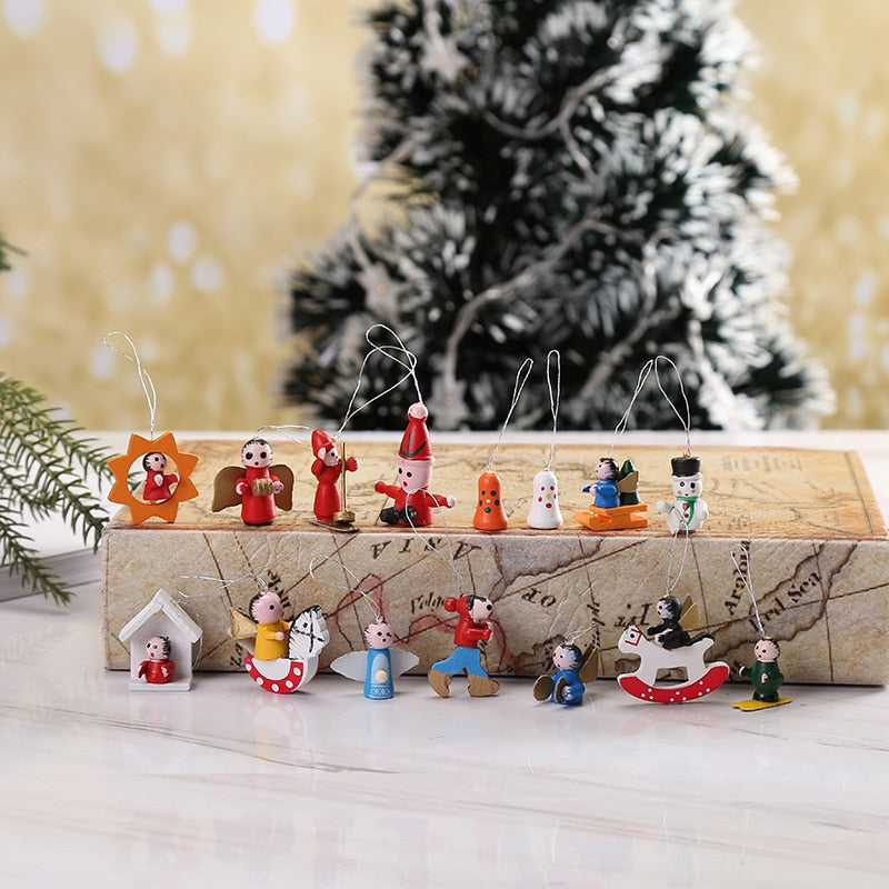 48pcs Santa's Runners Wooden Decoration Set - Image 5