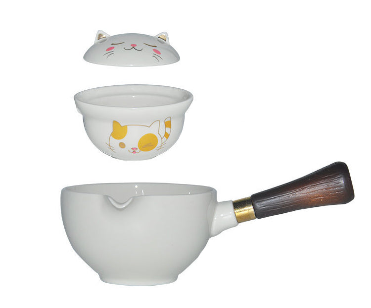 Self-Rotating Cute Cat Kung Fu Tea Set - Image 4