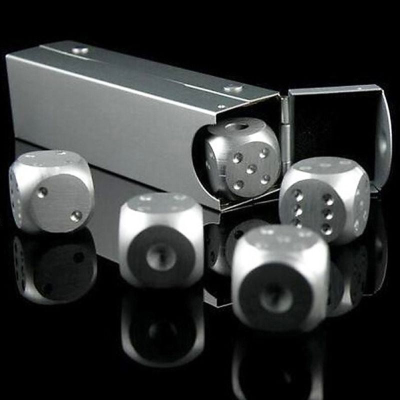 5pcs Aluminum Alloy Metal Dices - Image 0