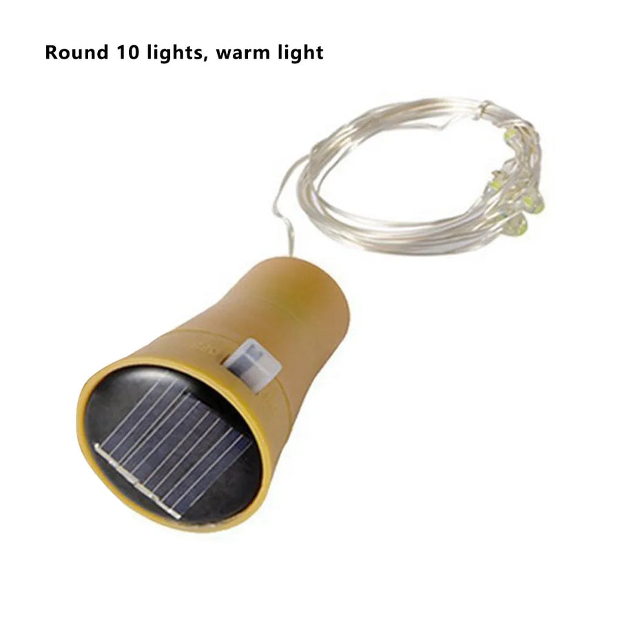 Solar-Powered Bottle Cork String Lights - Image 6