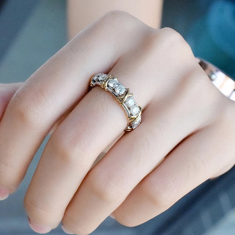 Handmade Creative Eternity Zircon Ring - Image 2
