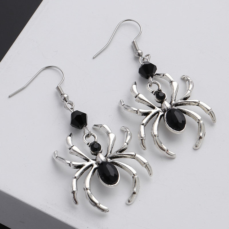 Black Spider Artsy Mystical Earrings - Image 2