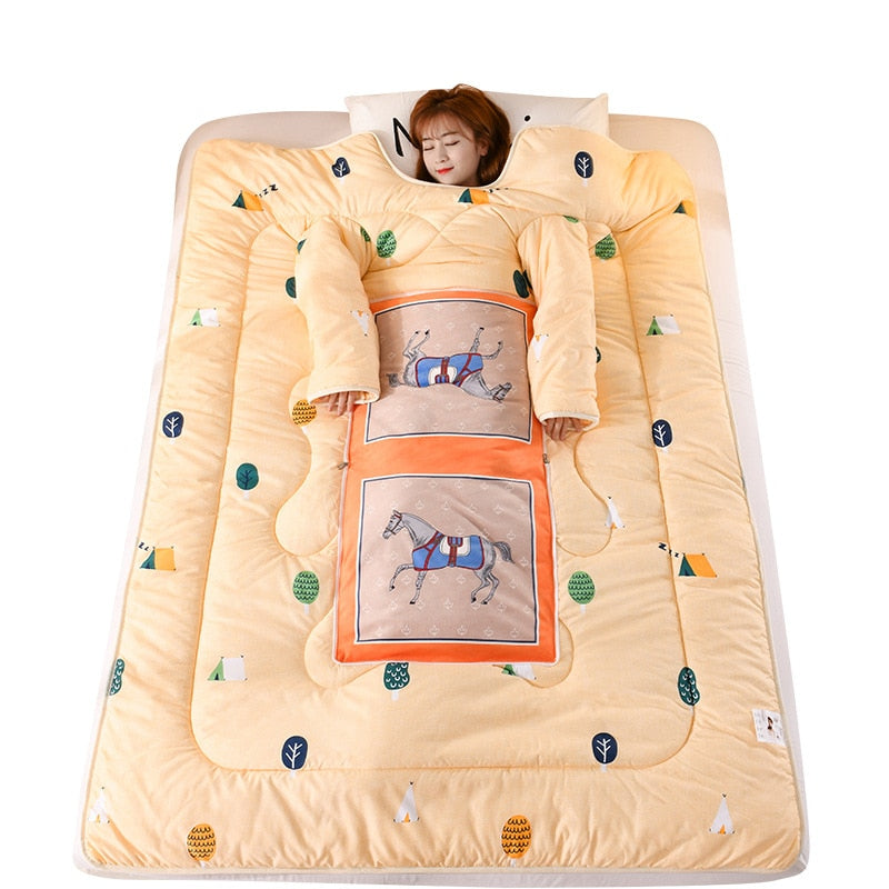 Lazy Wearable Cute Printed Comforter - Image 7