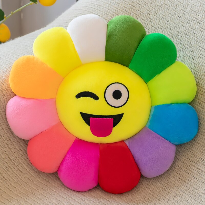 Colorful Sunflower Plush Comfy Seat Cushion - Image 7