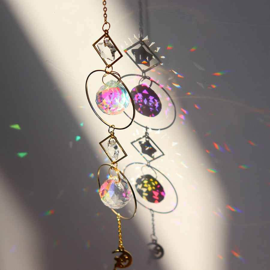 Dream Combo Symphony Crystal Wind Chime Moon Sun Catcher - Image 2