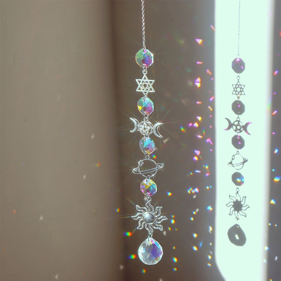 Dream Combo Symphony Crystal Wind Chime Moon Sun Catcher - Image 5