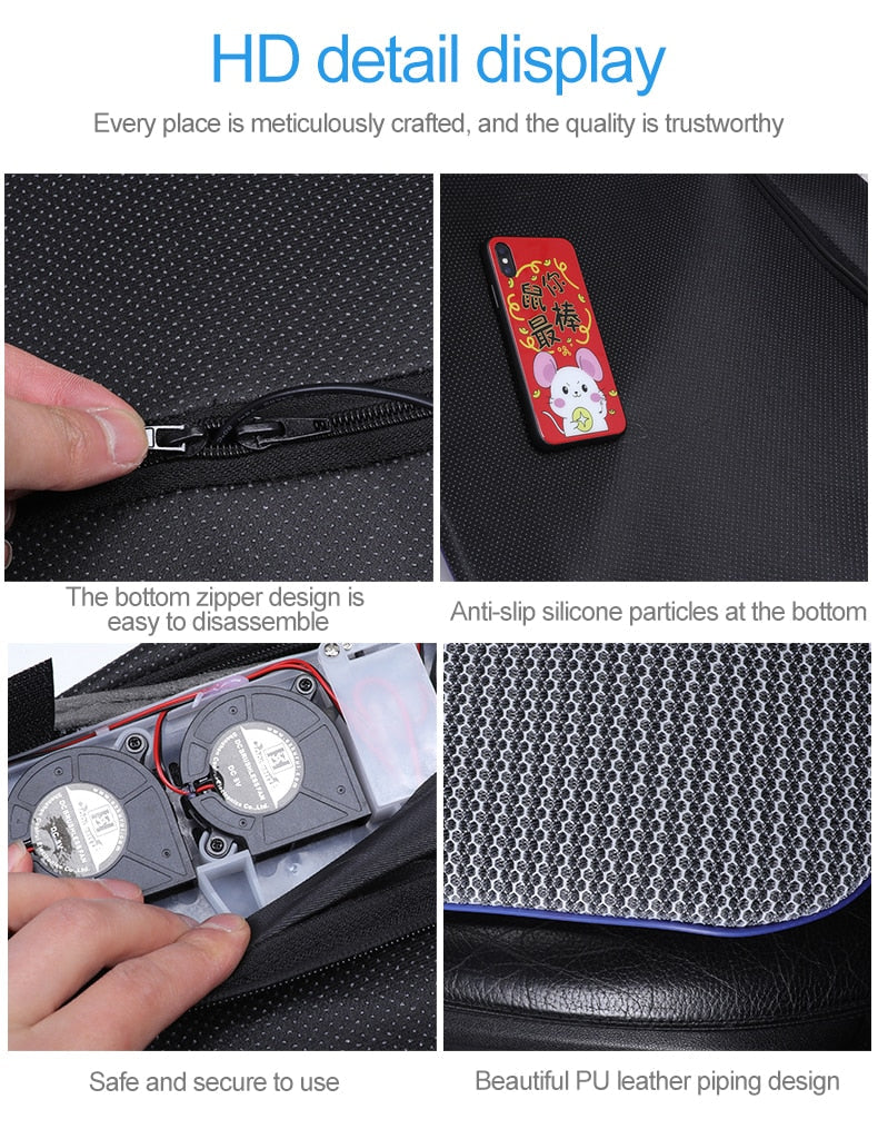 Cooling Fan Car Seat Cushion Pad - Image 1