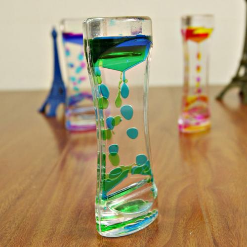 Floating Oil Bubble Hourglass - Image 1