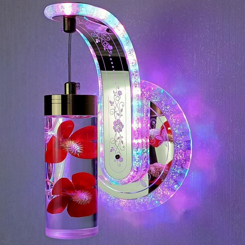 Elegant Crystal Flower Dimming Wall Lamp - Image 14