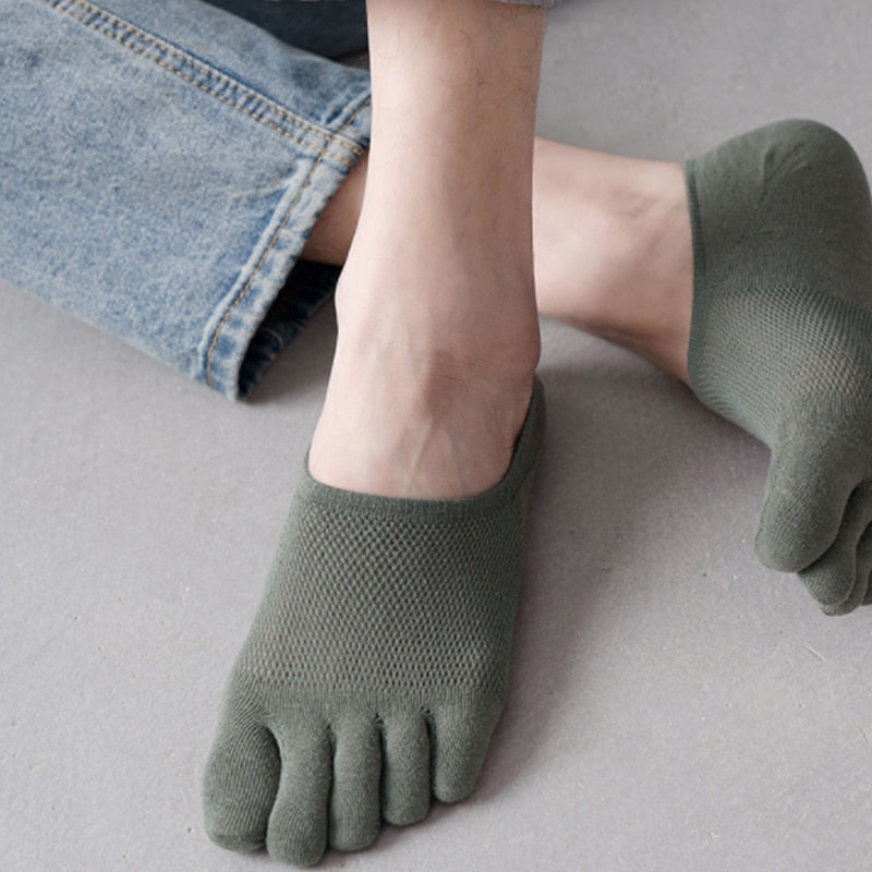 Breathable Cotton Toe Socks - Image 3