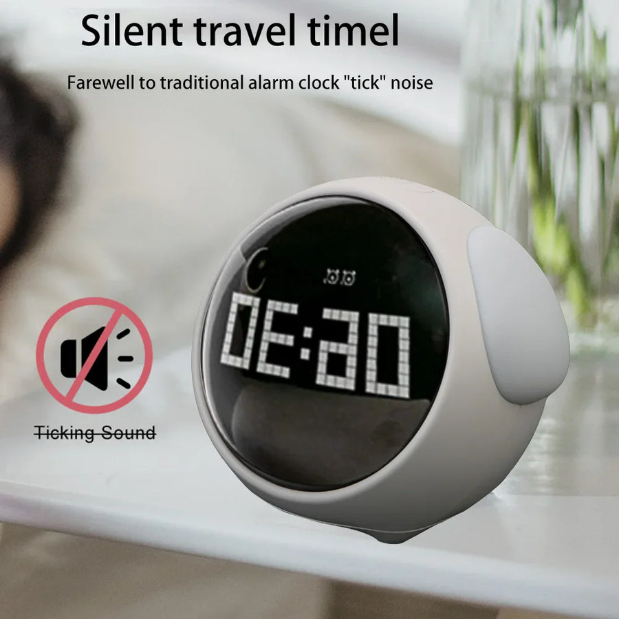 Cute Expression Night Light Alarm Clock - Image 3