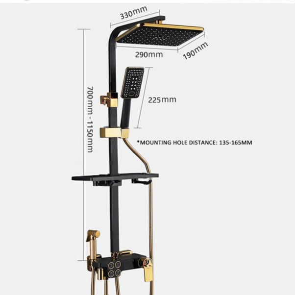 Elegant Digital Wall Mounted Smart Thermostatic Bath Faucet - Image 6