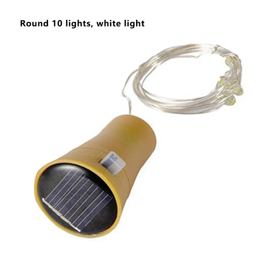 Solar-Powered Bottle Cork String Lights - Image 8