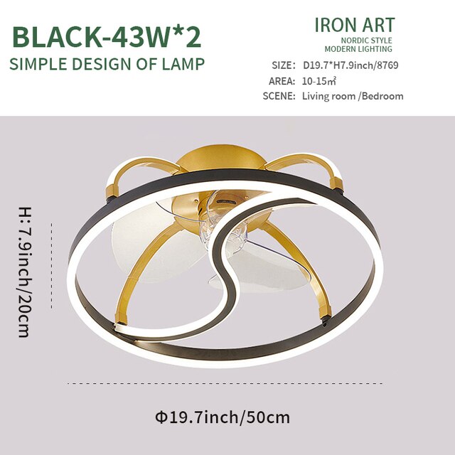 Elegant Modern LED Ceiling Fan Lamp - Image 7