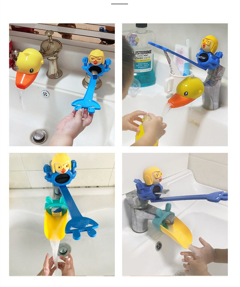 Cartoon Splash Proof Kids Faucet Extender - Image 1