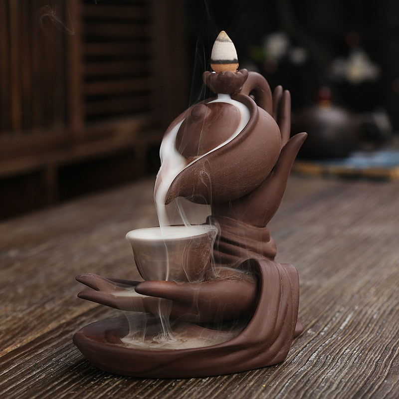 Zen Tea Backflow Incense Burner - Image 1