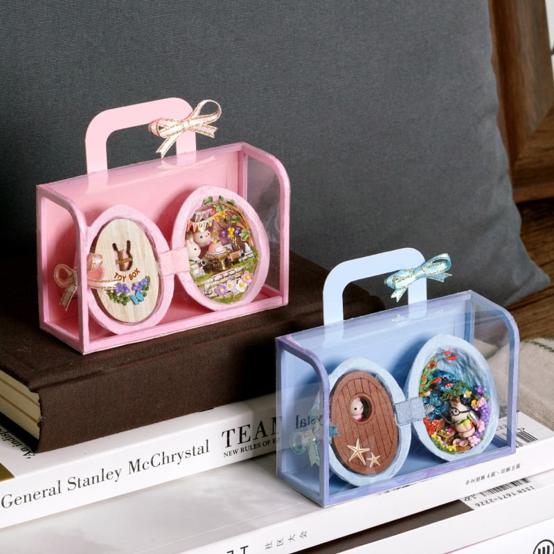 Handmade Wooden Miniature Walnut Dollhouse - Image 8