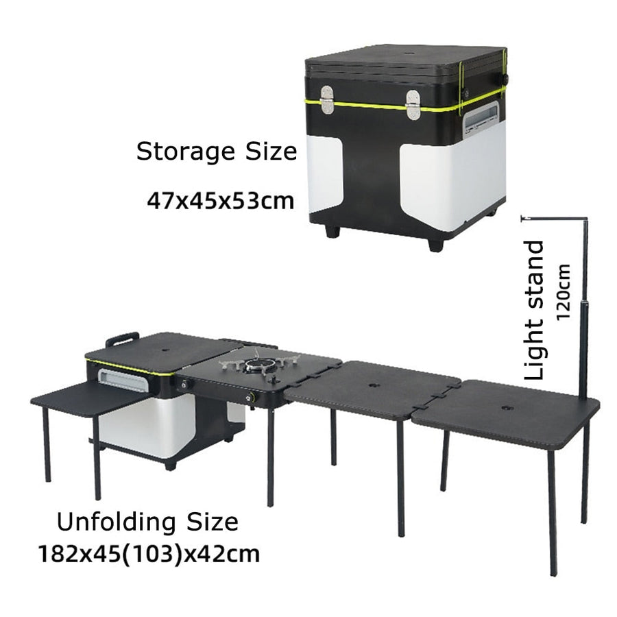 Foldable Mobile Cook Station Outdoor Chef Table - Image 6