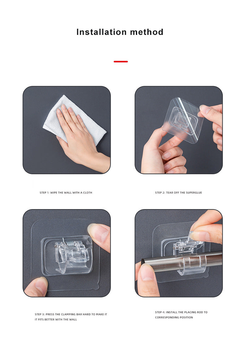 Self Adhesive Curtain Rod Holder - Image 16