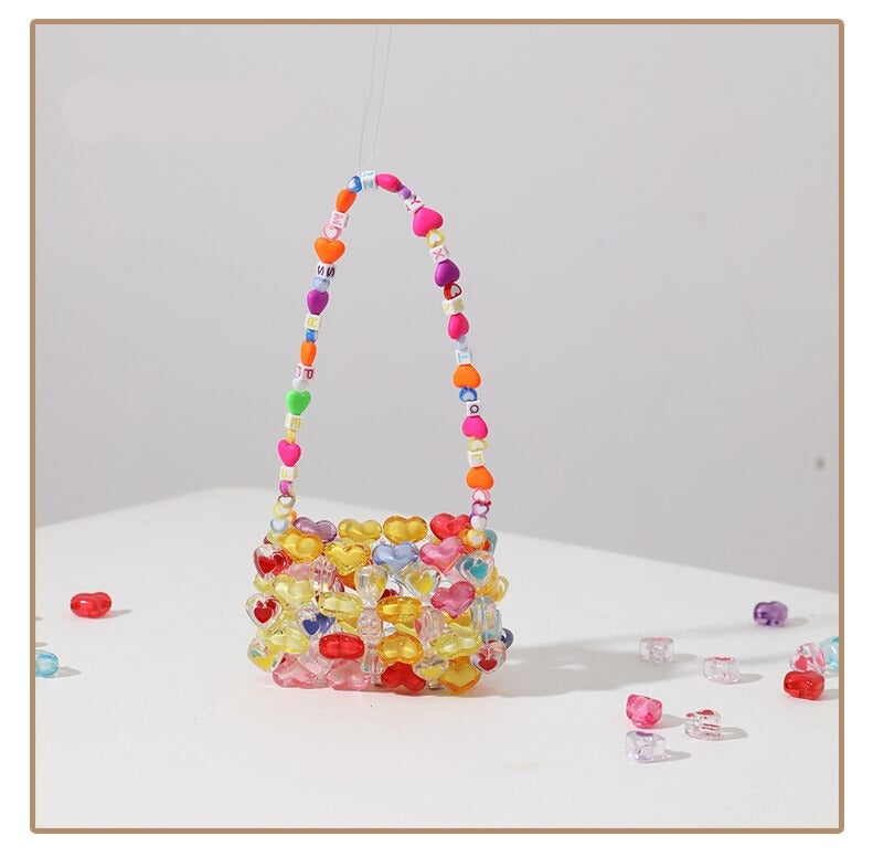 Love Beaded Hearts Colorful Mini Handbags - Image 2