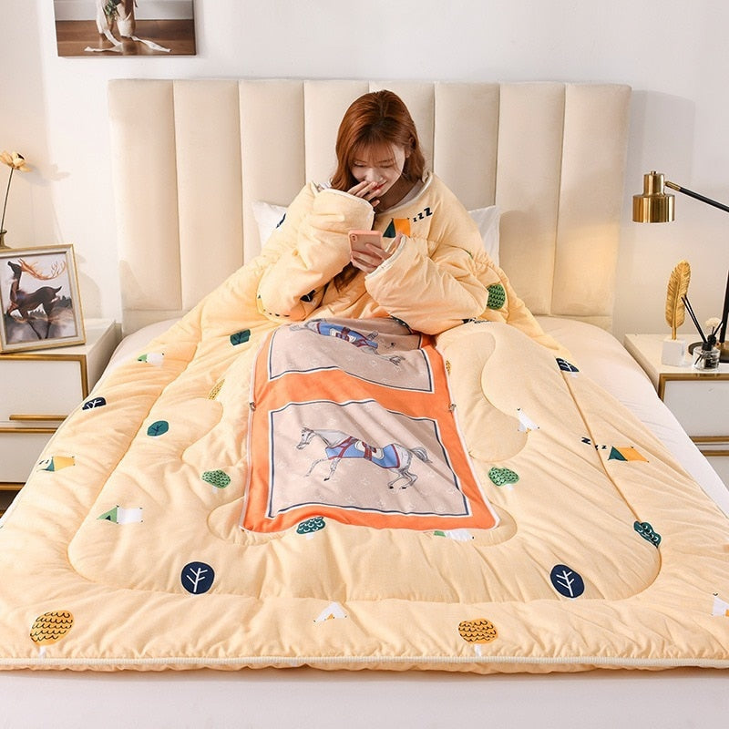 Lazy Wearable Cute Printed Comforter - Image 1