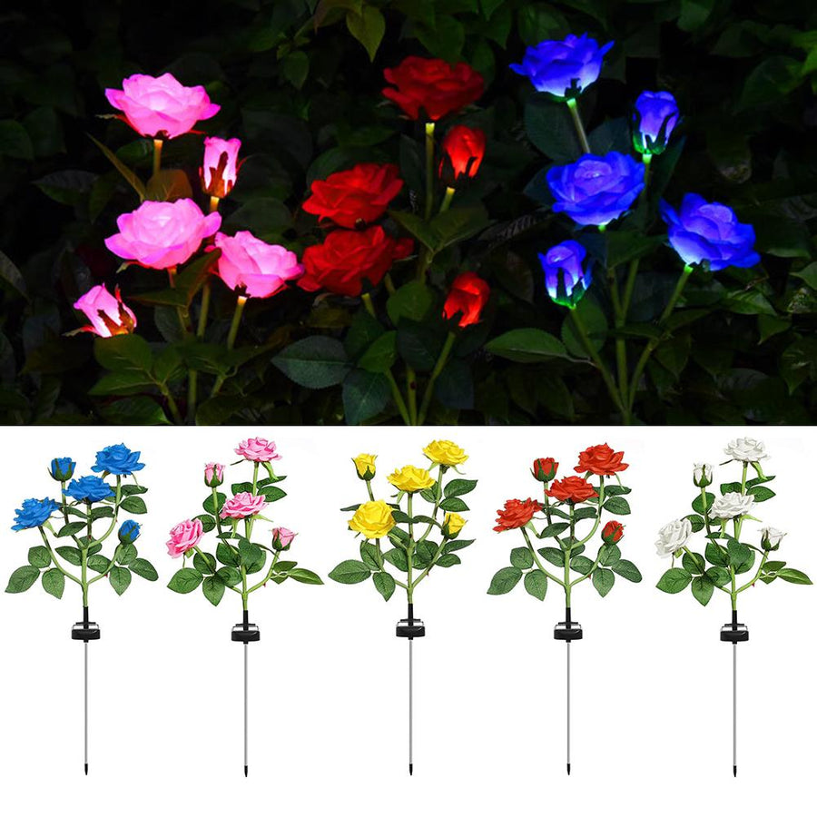 LED Solar Rose Decorative Light - Image 1