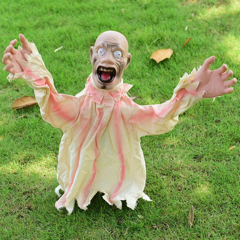Scary Screaming Zombie Garden Halloween Decoration - Image 1