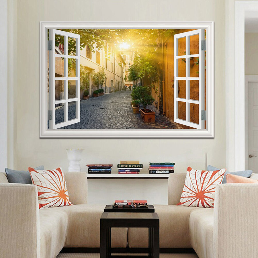 3D Street Scene Self-Adhesive European Wallpaper - Image 4
