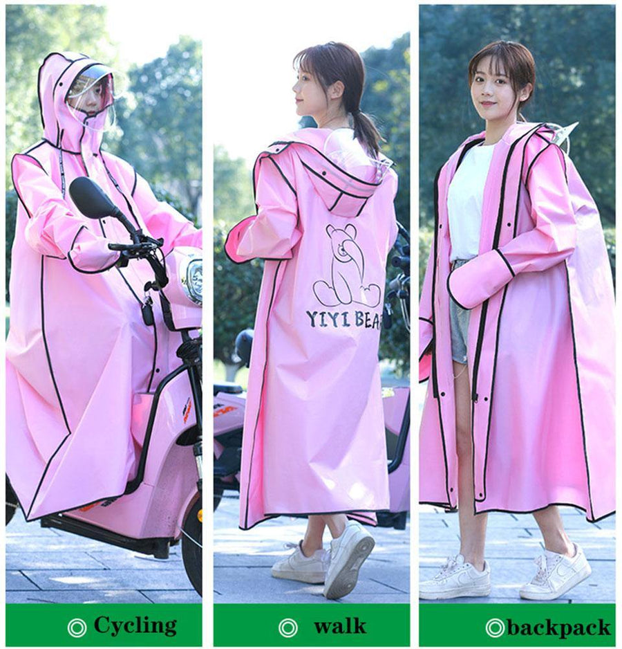 Hooded Windproof Bike Raincoat - Image 1
