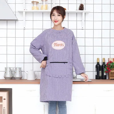 Cute Long Sleeve Waterproof Kitchen Apron - Image 9