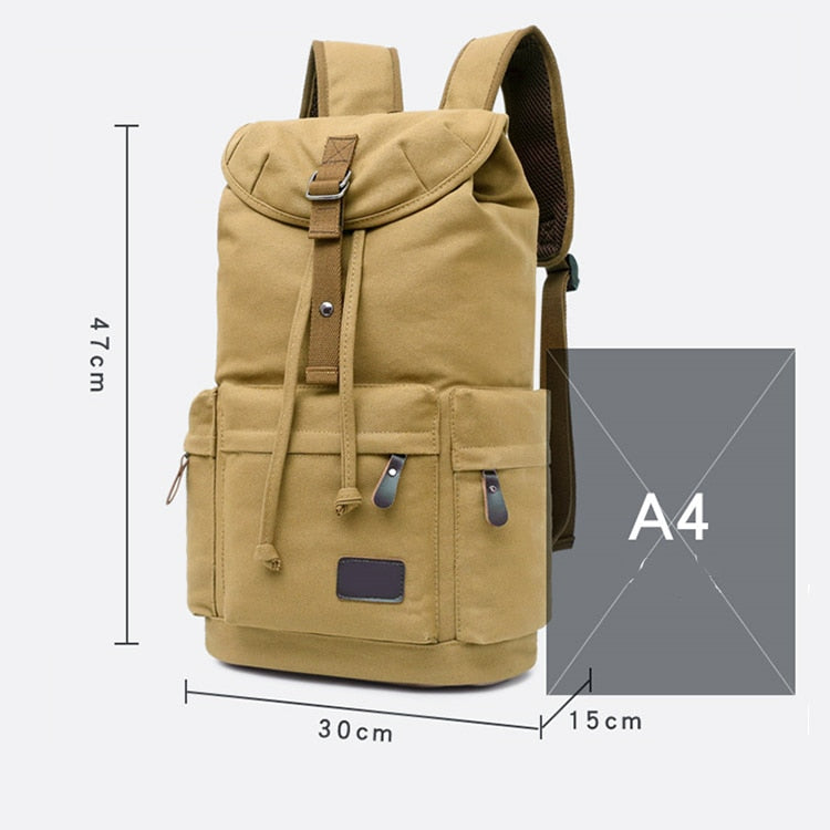 Large Capacity Canvas Explorer Travel Backpack - Image 4