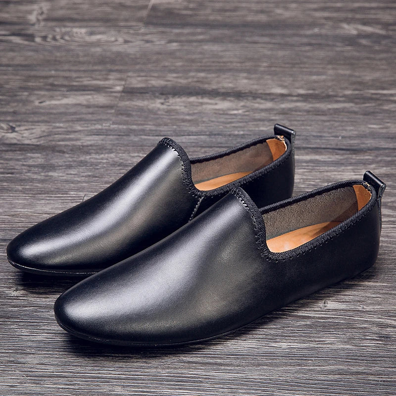 Leather Comfort Slip-on Men Shoes - Image 4