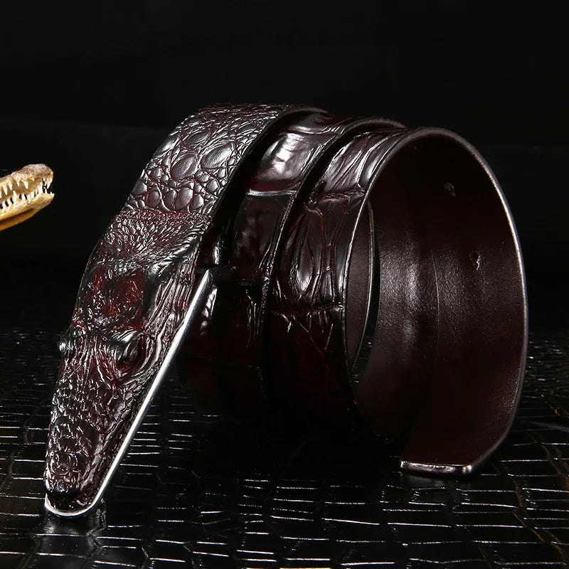 Alligator Bold Texture Elegant Men Belt - Image 2