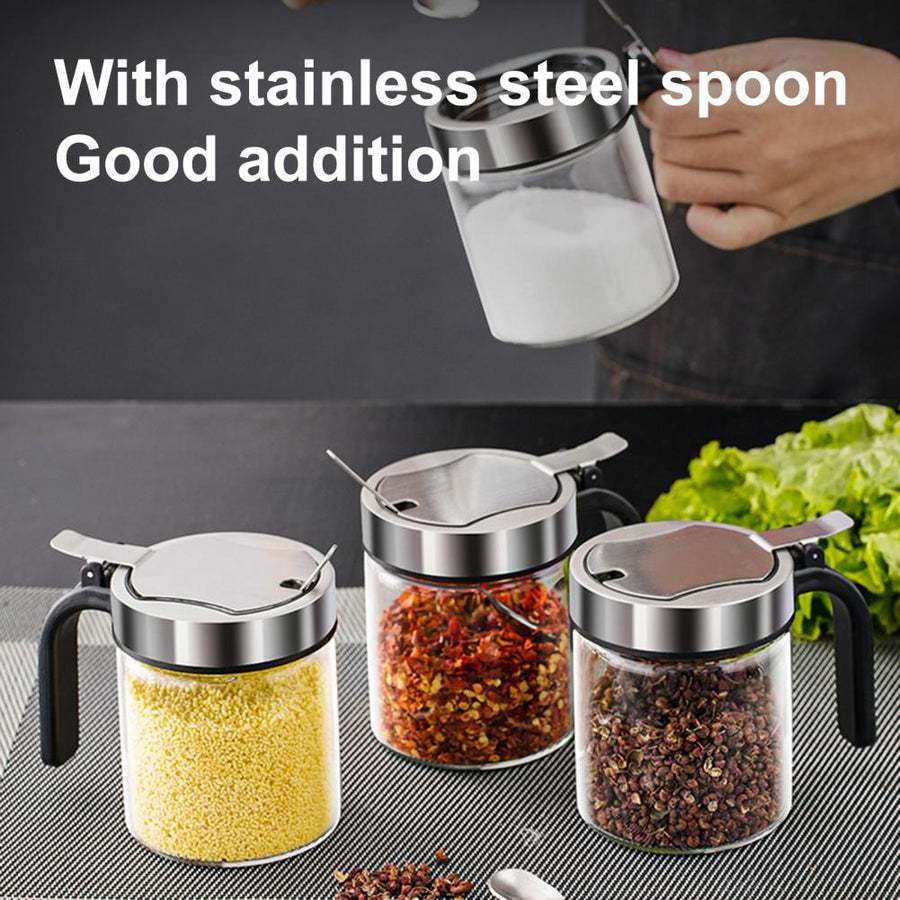 Moisture Proof Elegant Glass Seasoning Storage Jar - Image 2