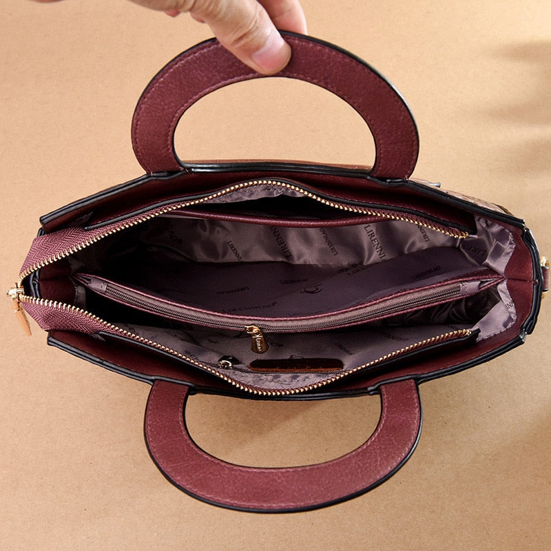 Classic Vintage Style Japanese Leather Handbag - Image 2