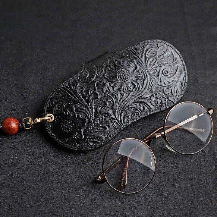 Handmade Leather Elegant Eyeglasses Case - Image 3