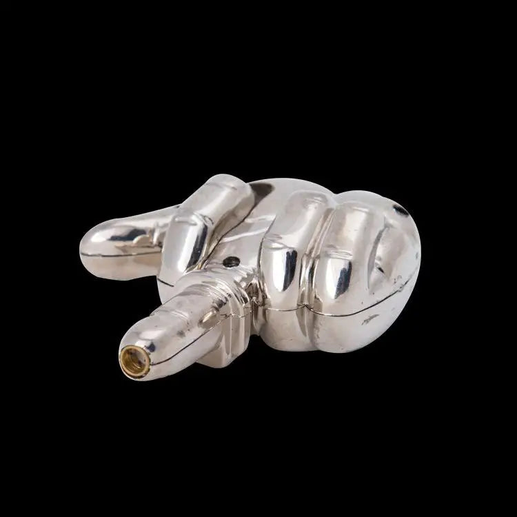 Metal Middle Finger Jet Lighter - Image 1