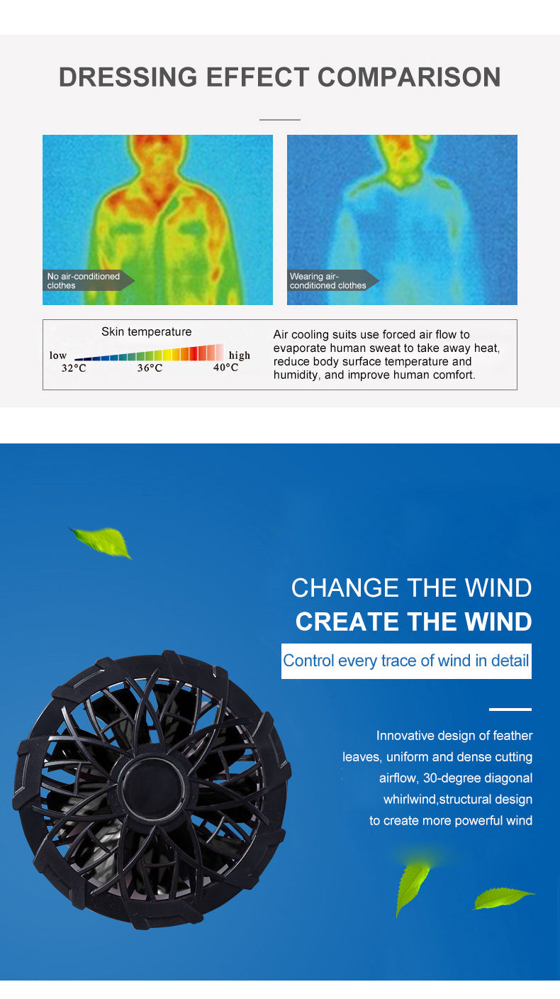 Outdoor Summer Cooling Fan Jacket - Image 2