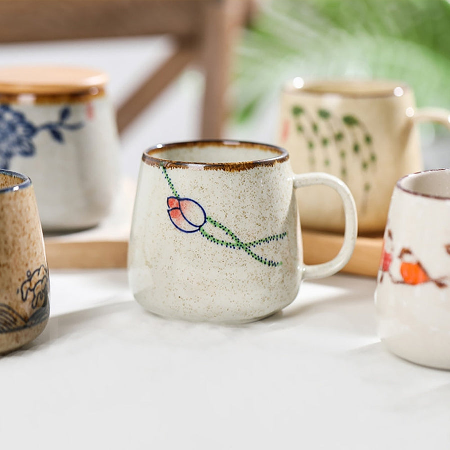 Japanese Retro Handmade Ceramic Cups - Image 1