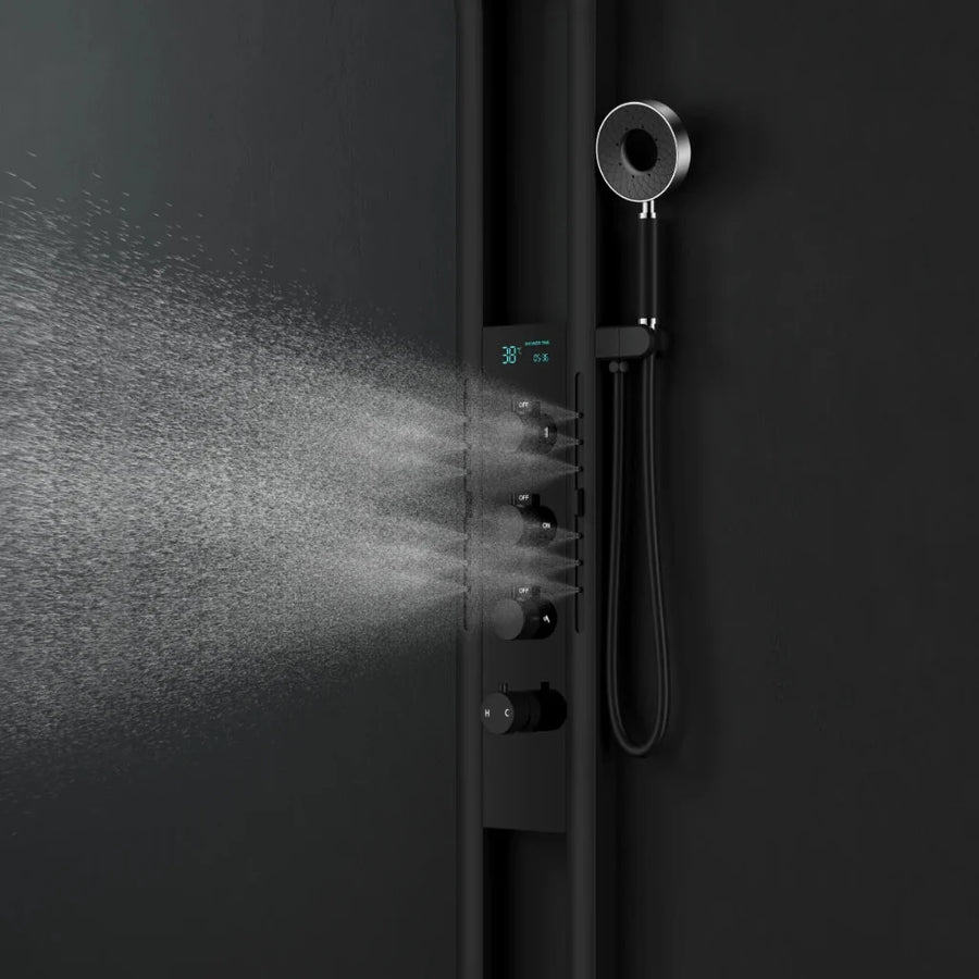 High-flow Thermostatic Digital LED Rainfall Shower Set - Image 1