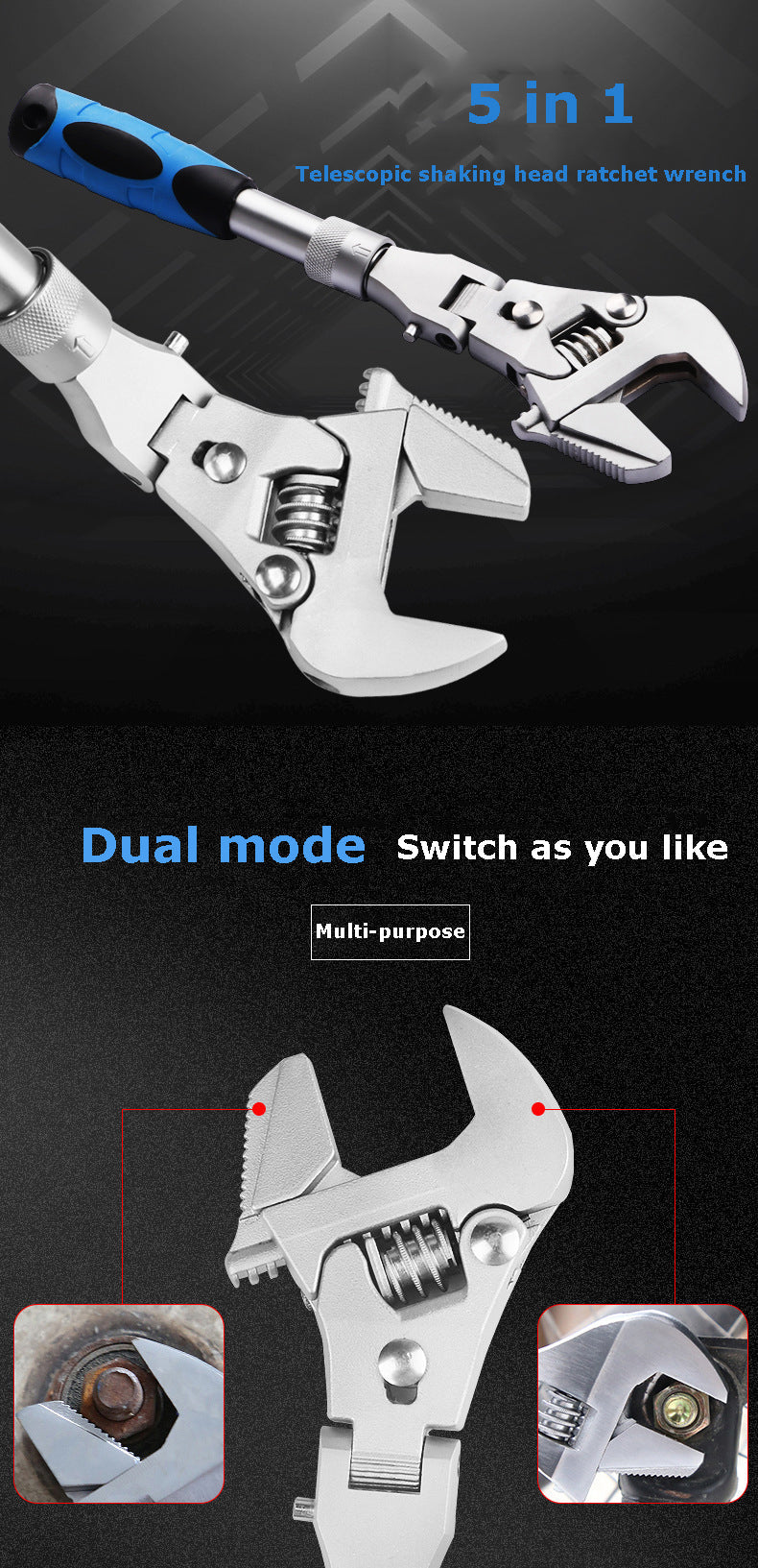 Multifunctional Adjustable Universal Wrench - Image 5