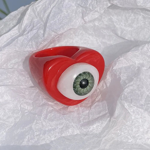 Resin Lucky Eye Gothic Ring - Image 0