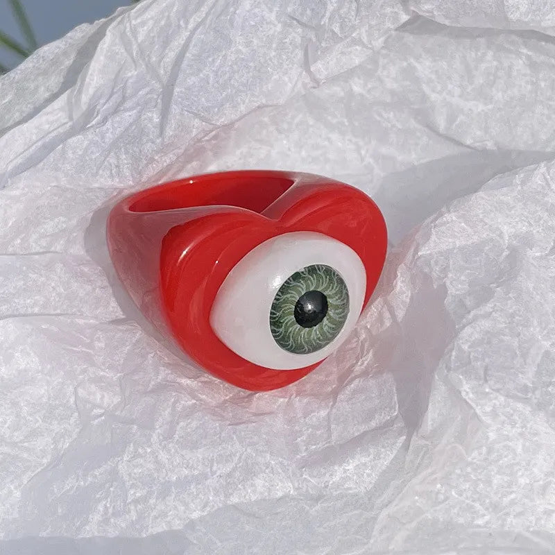 Resin Lucky Eye Gothic Ring - Image 0