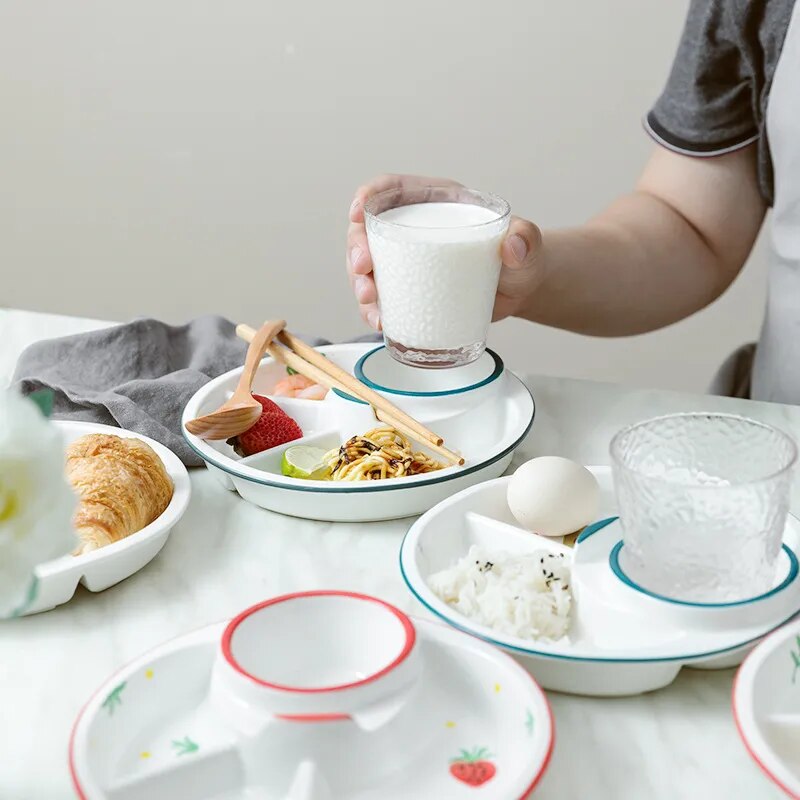 Breakfast Combo Nordic Ceramic Plate - Image 2