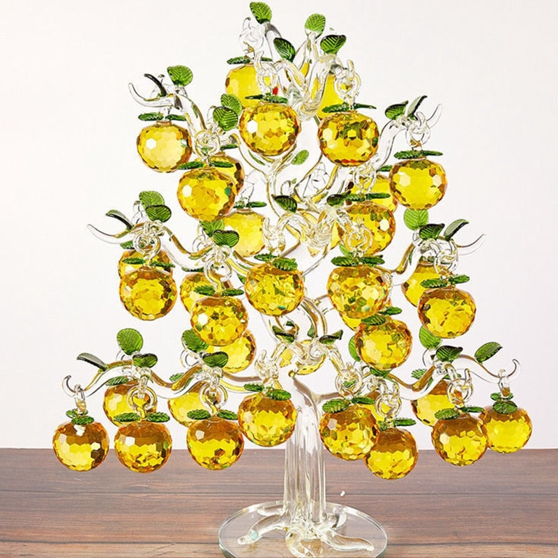 Elegant Crystal Apple Tree Home Decor - Image 2