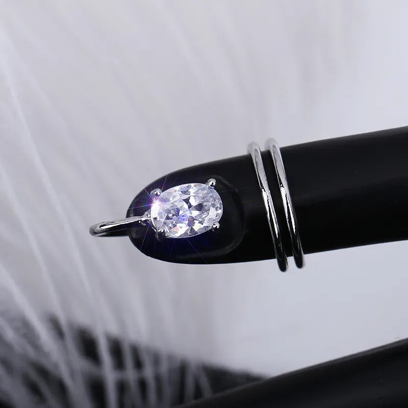 Elegant Fingertip Chic Gothic Slim Metal Nail Rings - Image 27