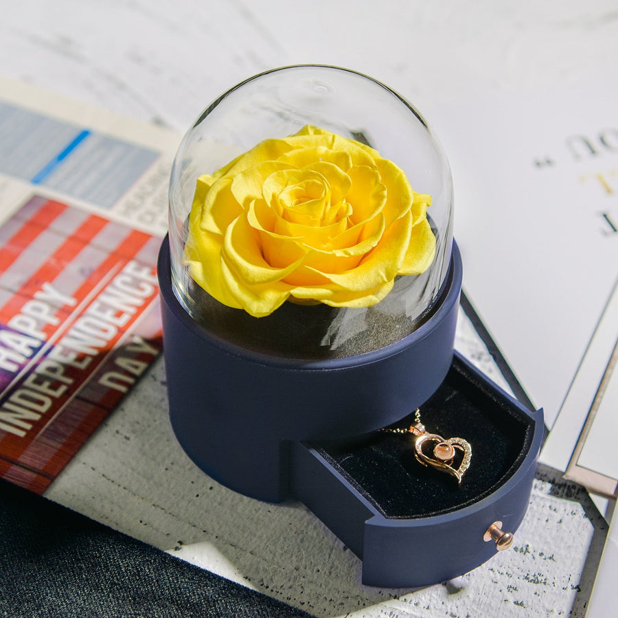 Natural Eternal Rose Necklace Jewelry Box - Image 11